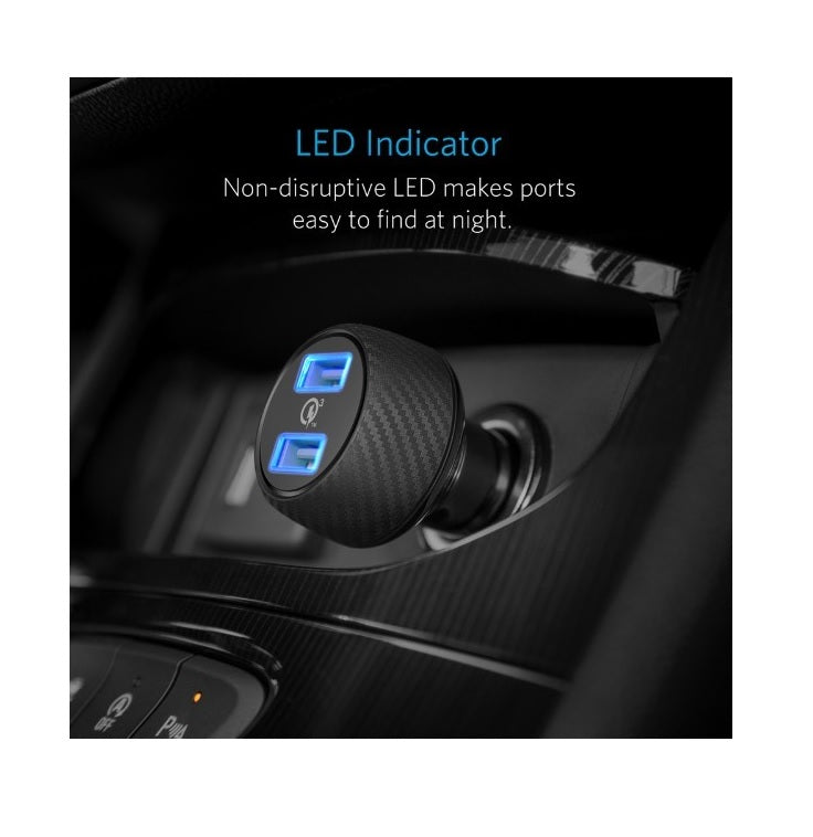 Anker A2228 PowerDrive Speed 2 Car Charger Black