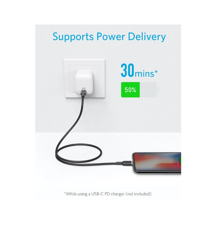 Anker A8652 Powerline II USB-C to Lightning Cable - Black