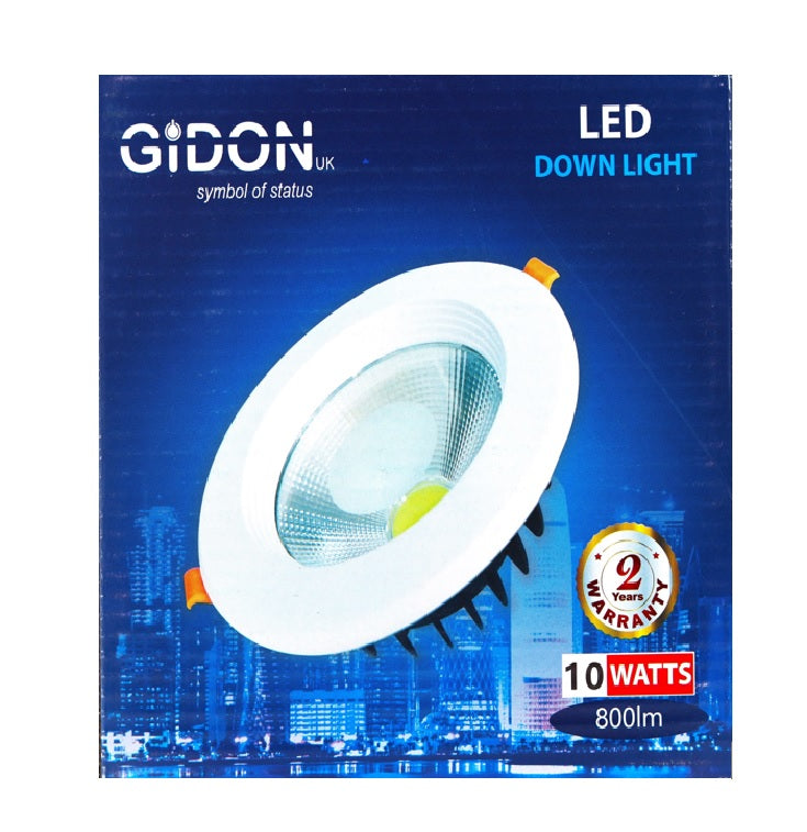 GIDON LED Downlight 10W 6500K COB Light White - GDNC0B10