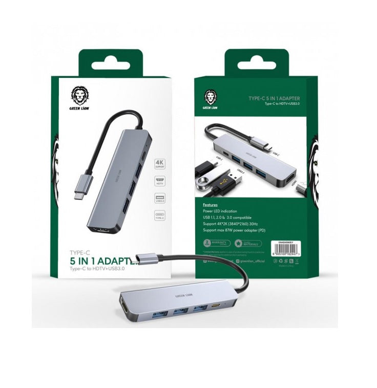 GREEN LION 5 IN 1 TYPE-C ADAPTER