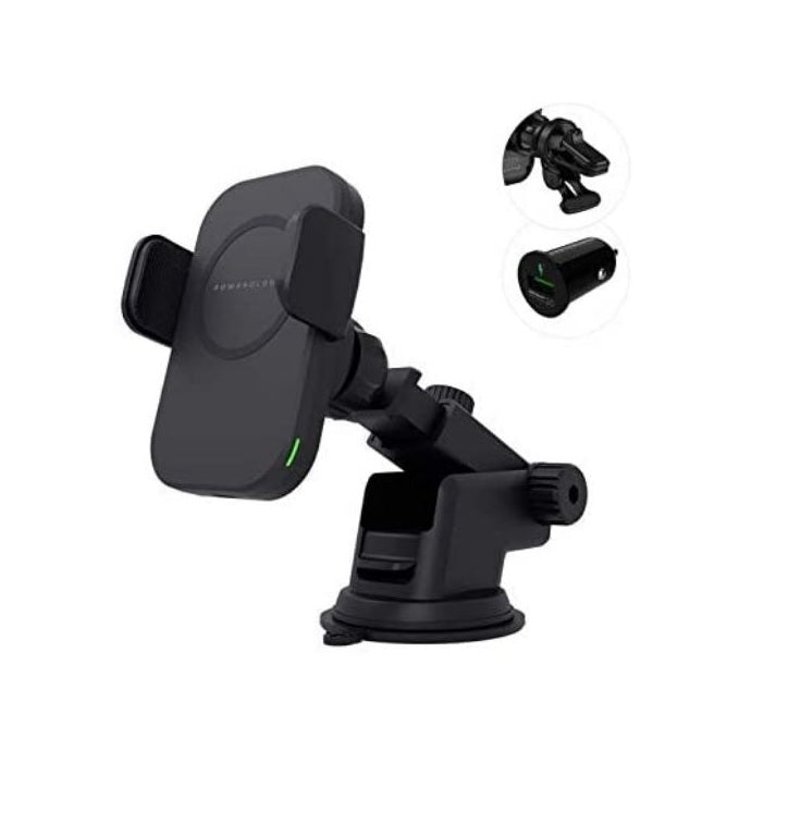 Powerology Fast Wireless Magsafe Mount 15W – Black Powerology Fast Wireless Magsafe Mount 15W – Black