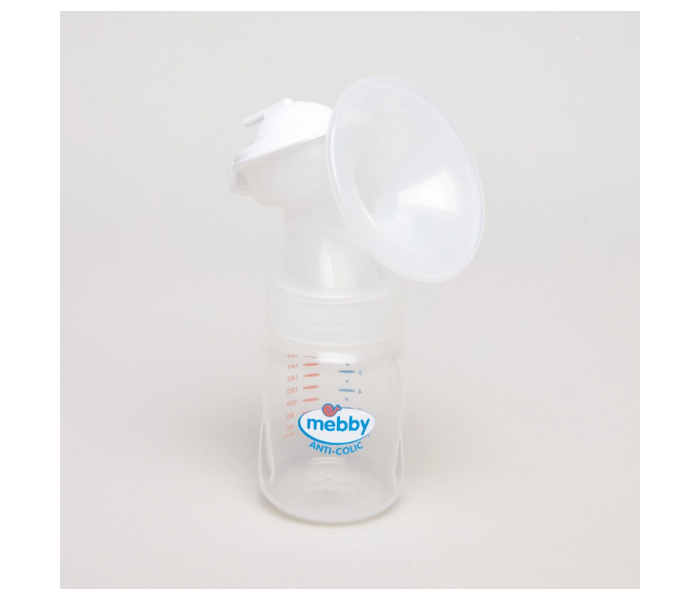 Mebby 95145 180ml Natural Plus Silicone Shield Breast Pump Kit - White