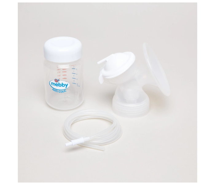 Mebby 95145 180ml Natural Plus Silicone Shield Breast Pump Kit - White Mebby 95145 180ml Natural Plus Silicone Shield Breast Pump Kit - White